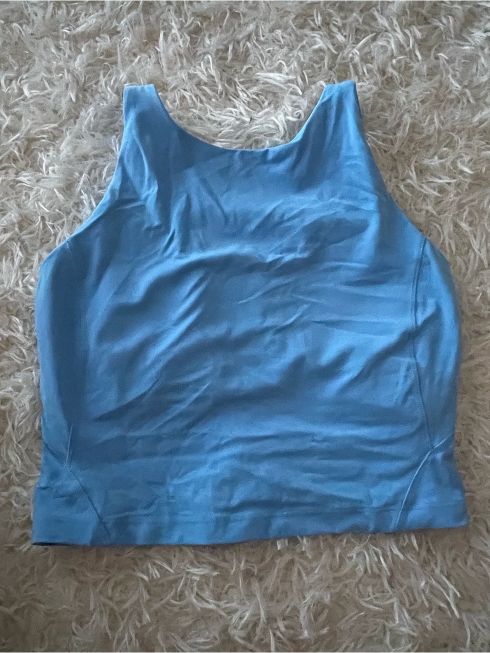 lululemon athletica Light Blue High-Neck Crop Sports Bra